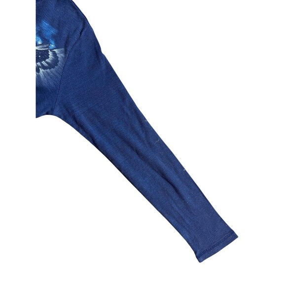 Vtg Y2K Long Sleeve Thermal T-Shirt Eagle Lightning Graphic Grunge Skate Sz L - Picture 4 of 9